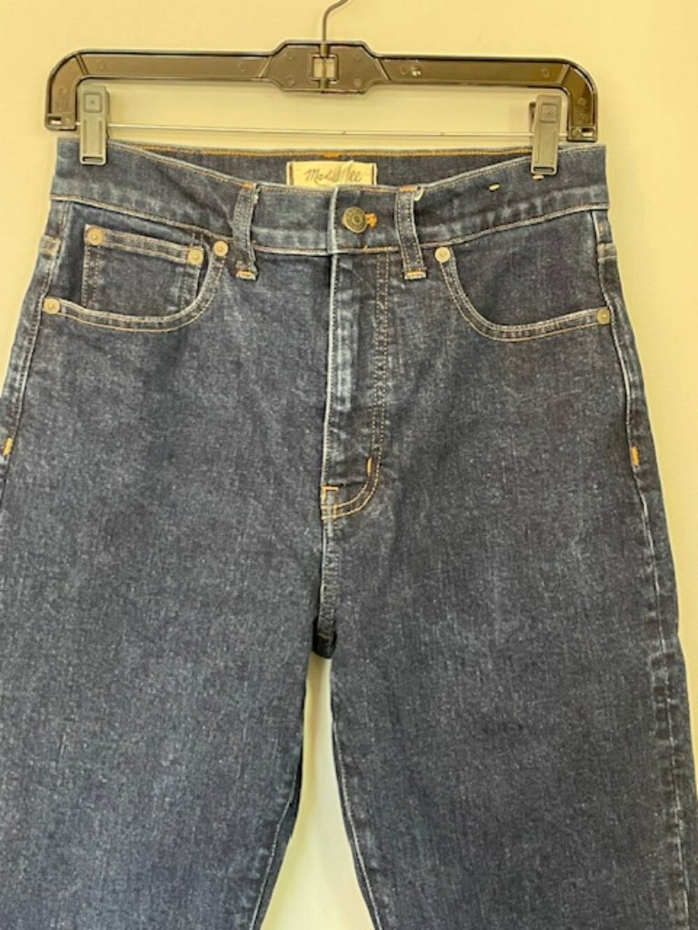Madewell 90's Slim Straight High Rise Jeans Dark Wash Norman Comfort Stretch 27 - Picture 8 of 12